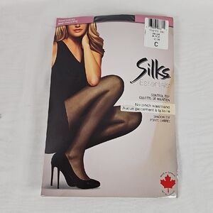 Essentials Silks Control Top Pantyhose - Black